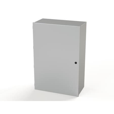 Saginaw Control & Engineering 1/4 Turn Latch Electrical Enclosures, 36 in H, 12 in D, 24 in W, NEMA 1, Carbon Steel SCE-36N2412LP